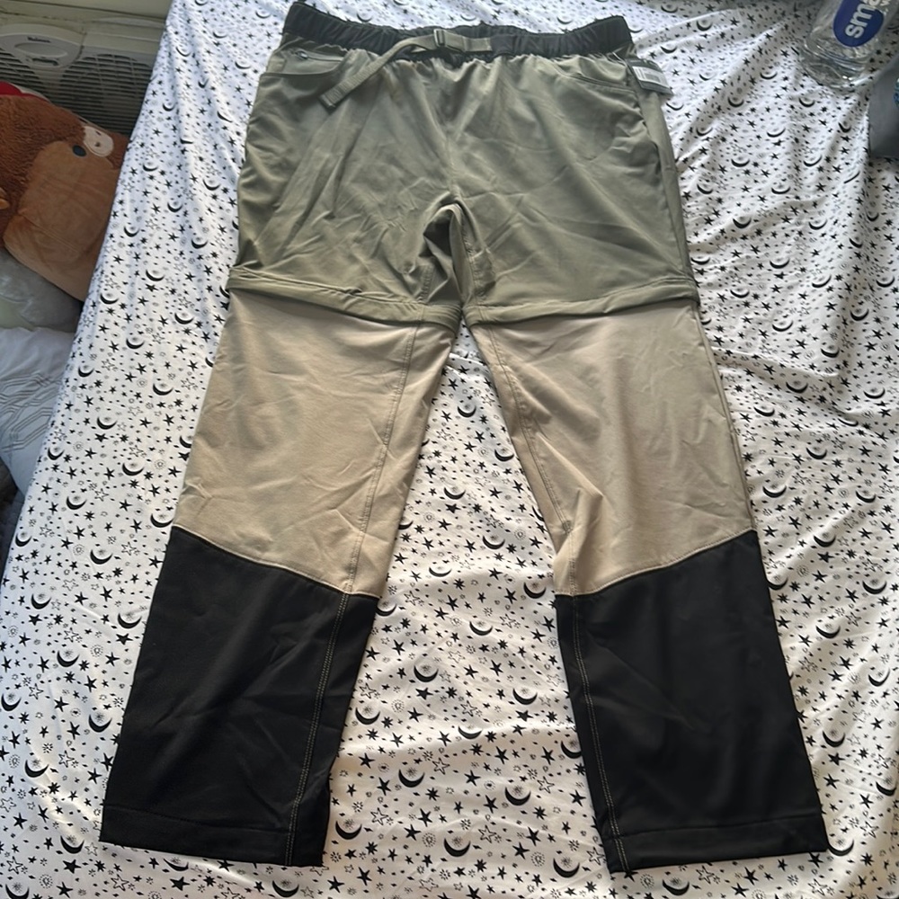 Eddie Bauer zip off color block pants size 16